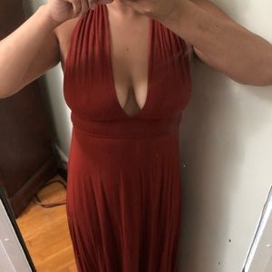 Low front cut maxi dress